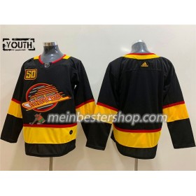 Vancouver Canucks Blank Flying Skate 50th Anniversary Adidas 2019-2020 Schwarz Trikot Authentic - Kinder